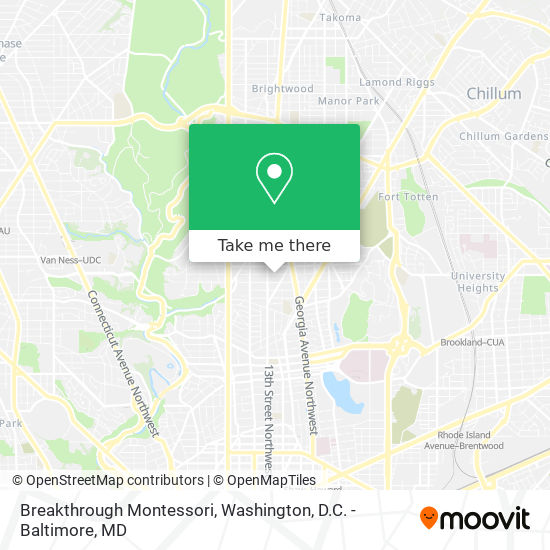 Breakthrough Montessori map