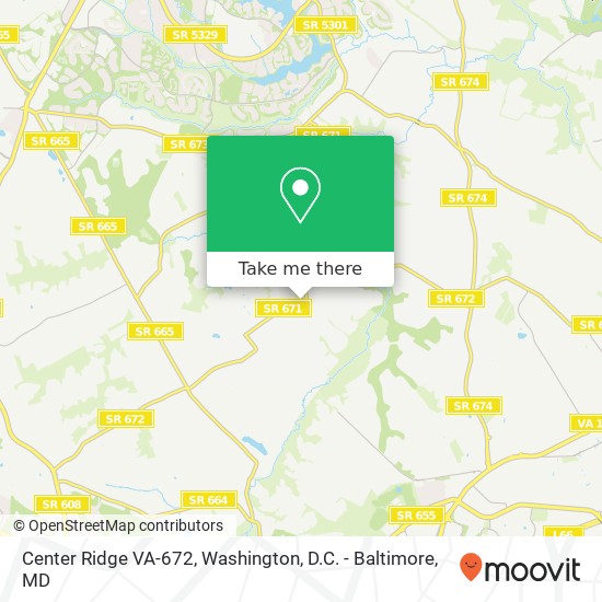 Mapa de Center Ridge VA-672, Oakton, VA 22124