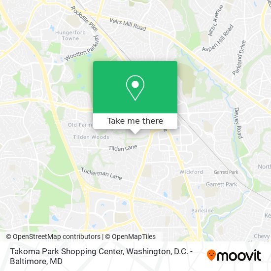 Mapa de Takoma Park Shopping Center