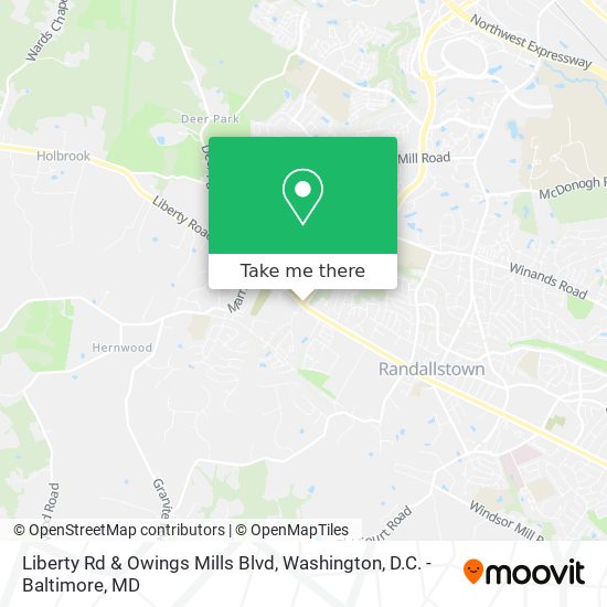 Liberty Rd & Owings Mills Blvd map