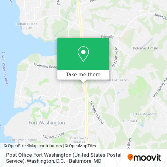 Post Office-Fort Washington (United States Postal Service) map
