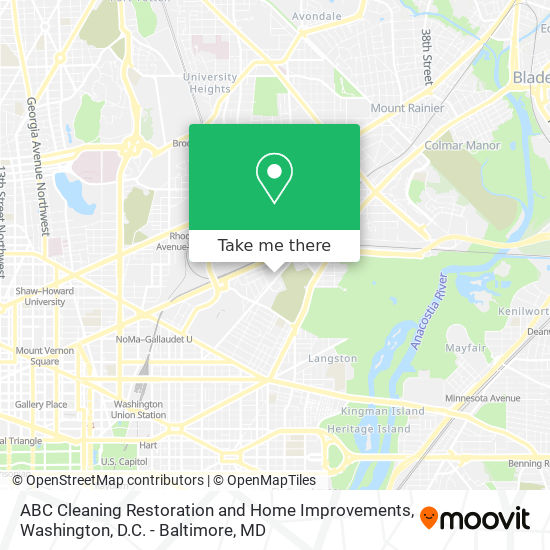ABC Cleaning Restoration and Home Improvements map