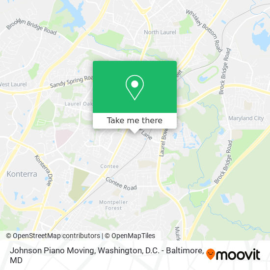 Mapa de Johnson Piano Moving