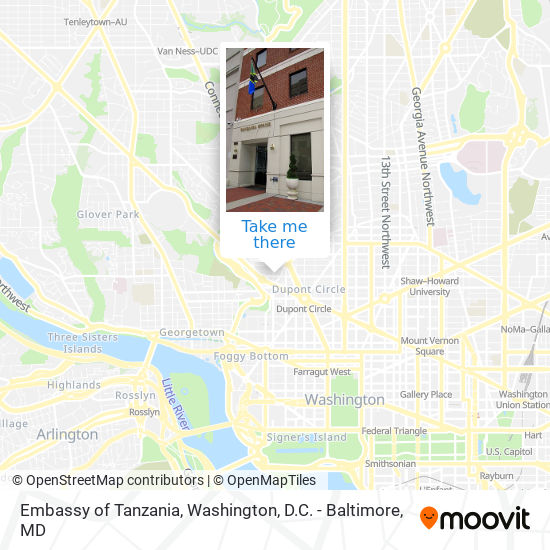 Mapa de Embassy of Tanzania