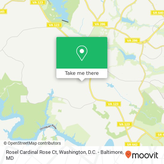 Mapa de Rosel Cardinal Rose Ct, Fairfax Station, VA 22039