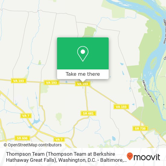 Thompson Team (Thompson Team at Berkshire Hathaway Great Falls), 9912 Georgetown Pike map