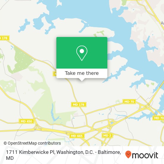 Mapa de 1711 Kimberwicke Pl, Annapolis, MD 21401
