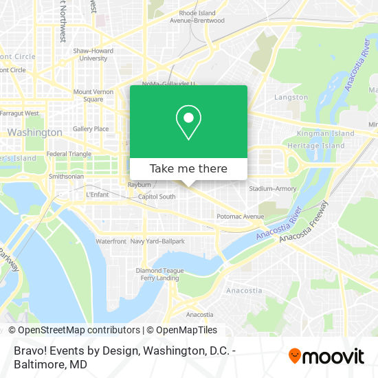 Bravo! Events by Design map