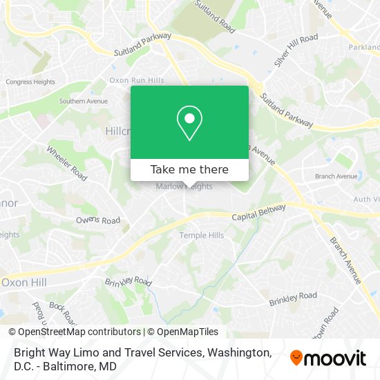 Mapa de Bright Way Limo and Travel Services