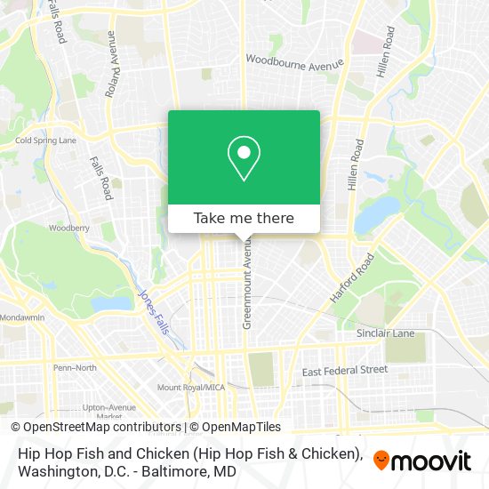 Hip Hop Fish and Chicken map