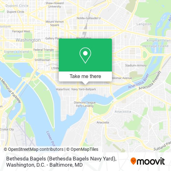 Mapa de Bethesda Bagels (Bethesda Bagels Navy Yard)