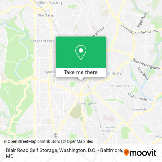 Blair Road Self Storage map