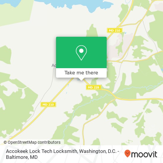 Mapa de Accokeek Lock Tech Locksmith, 7025 Berry Rd