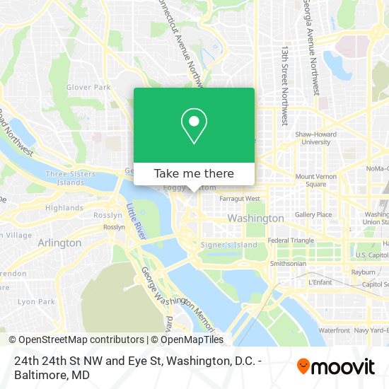 24th 24th St NW and Eye St map