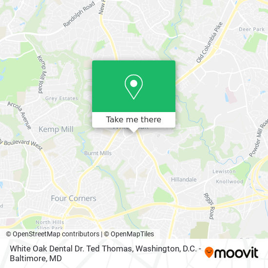 White Oak Dental Dr. Ted Thomas map