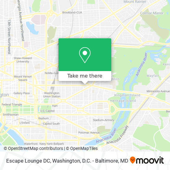 Mapa de Escape Lounge DC