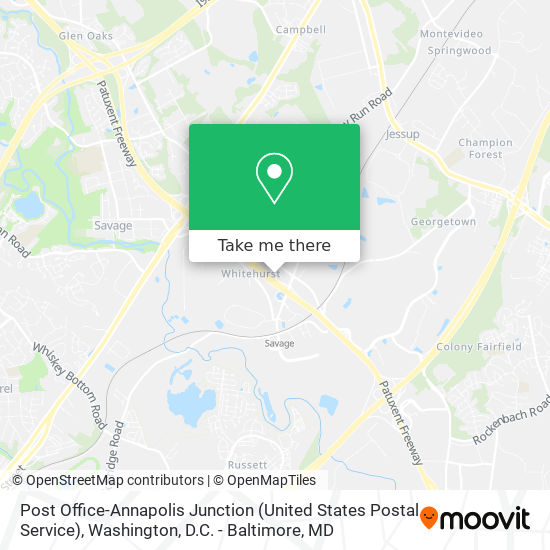 Post Office-Annapolis Junction (United States Postal Service) map