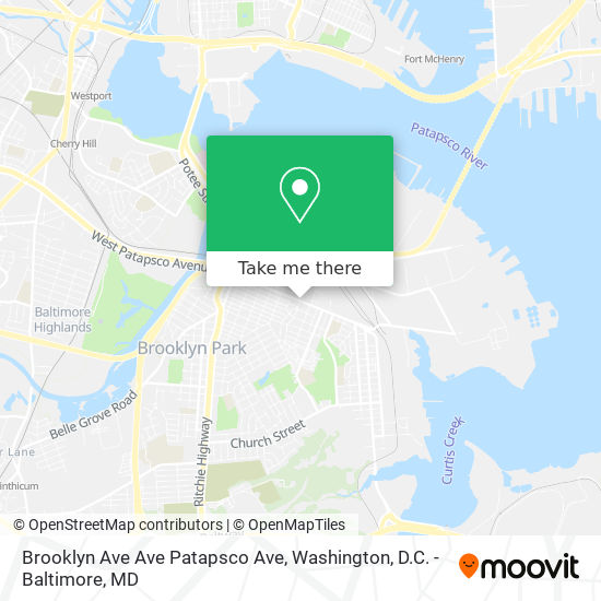 Mapa de Brooklyn Ave Ave Patapsco Ave