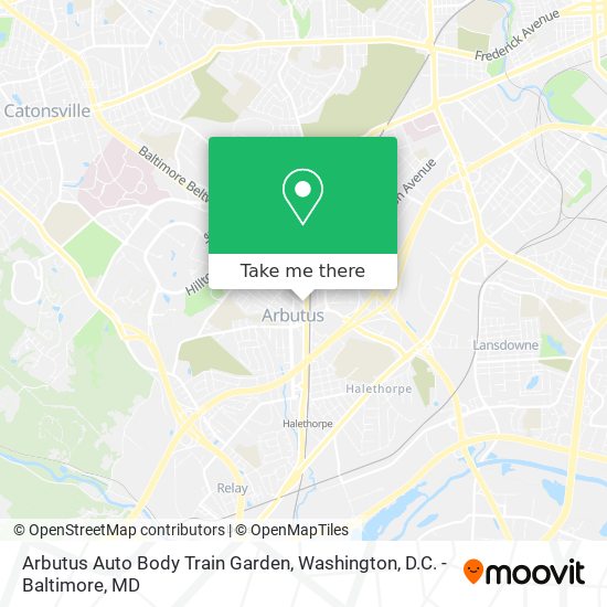 Mapa de Arbutus Auto Body Train Garden