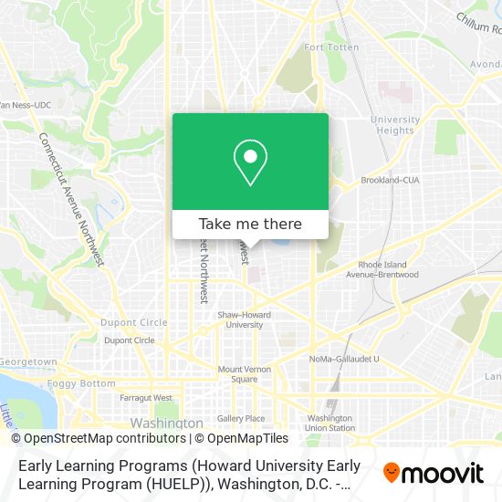 Early Learning Programs (Howard University Early Learning Program (HUELP)) map