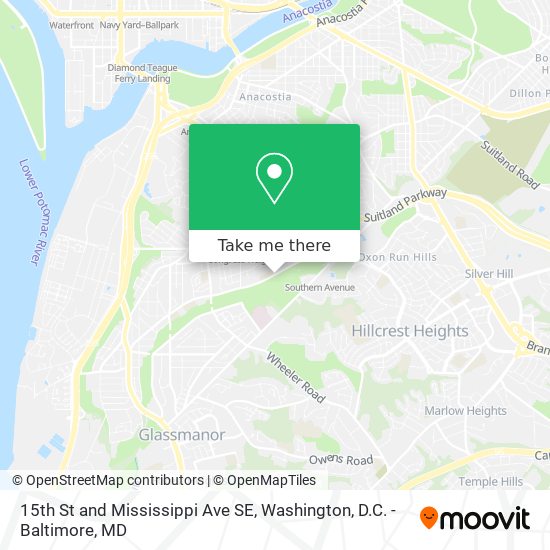 15th St and Mississippi Ave SE map