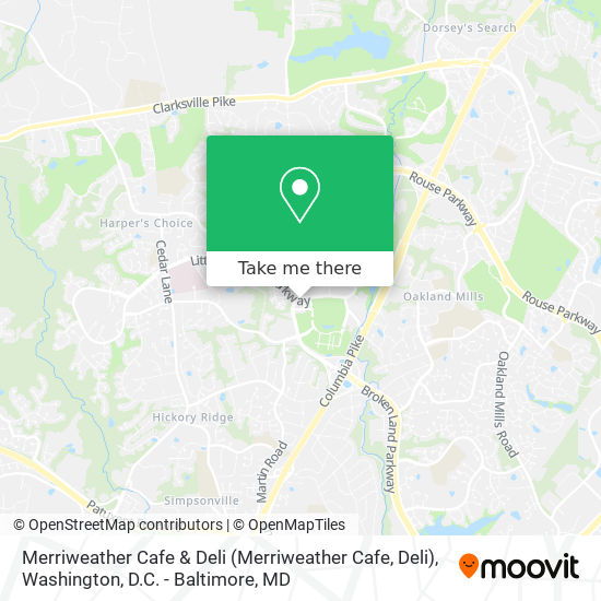 Mapa de Merriweather Cafe & Deli (Merriweather Cafe, Deli)