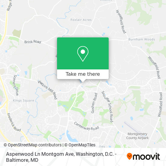 Mapa de Aspenwood Ln Montgom Ave