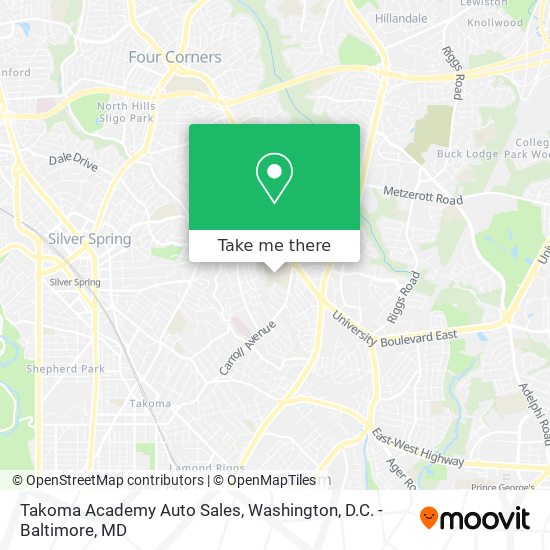 Mapa de Takoma Academy Auto Sales