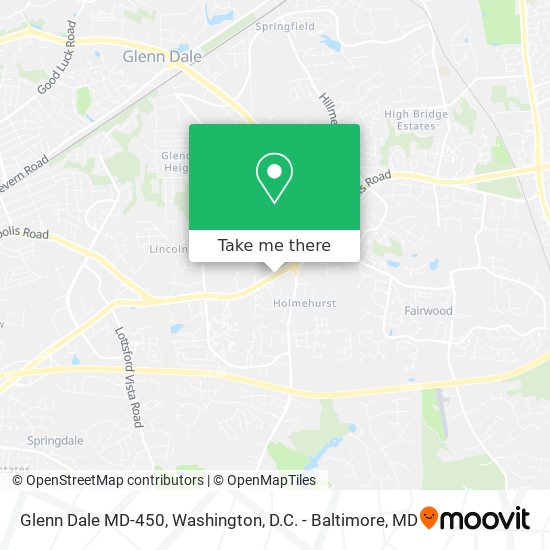 Mapa de Glenn Dale MD-450