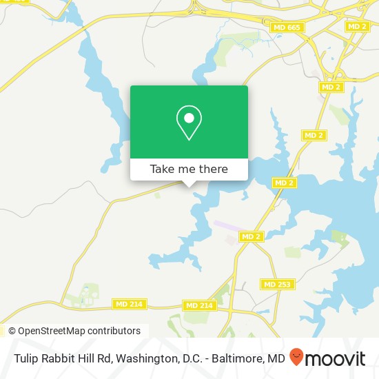 Mapa de Tulip Rabbit Hill Rd, Riva, MD 21140