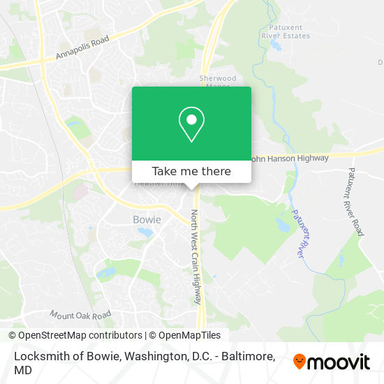 Locksmith of Bowie map