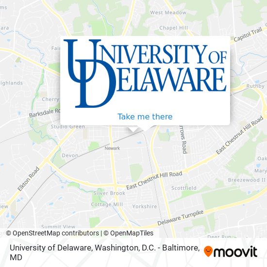 University of Delaware map