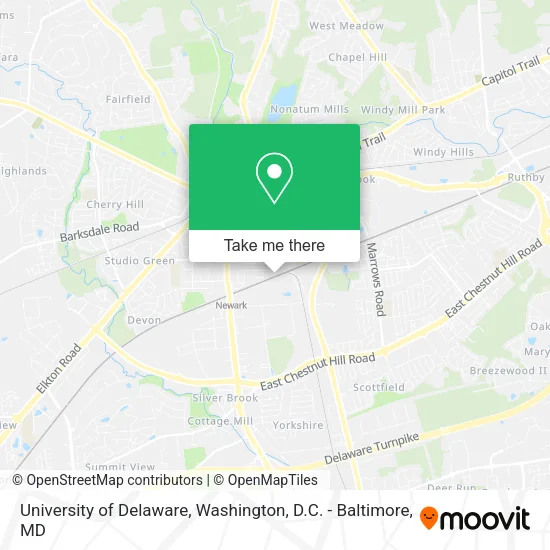 University of Delaware map
