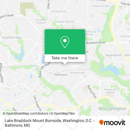 Mapa de Lake Braddock Mount Burnside