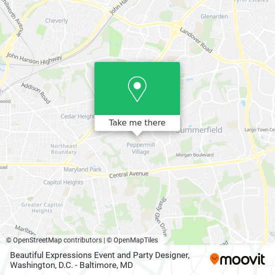 Mapa de Beautiful Expressions Event and Party Designer