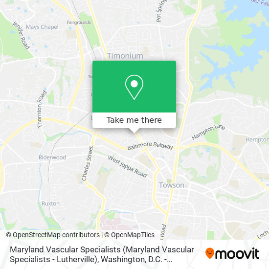 Maryland Vascular Specialists map