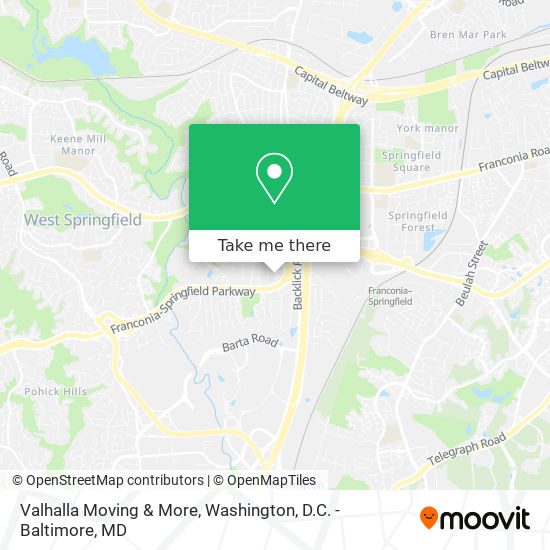 Valhalla Moving & More map