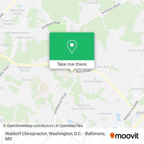 Mapa de Waldorf Chiropractor