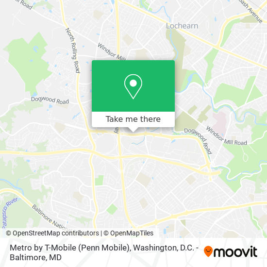 Mapa de Metro by T-Mobile (Penn Mobile)