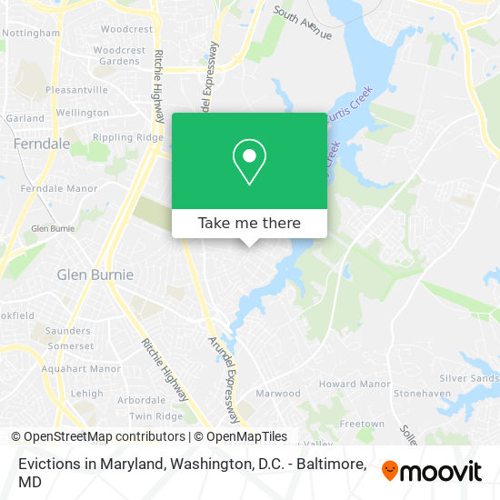 Evictions in Maryland map