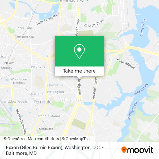 Exxon (Glen Burnie Exxon) map