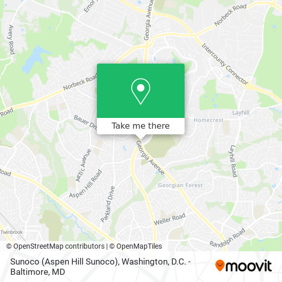 Mapa de Sunoco (Aspen Hill Sunoco)