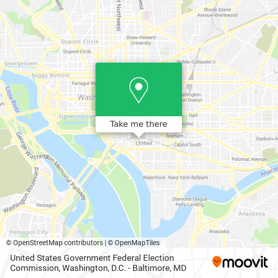 United States Government Federal Election Commission map