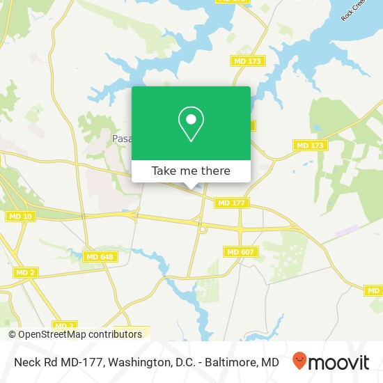 Mapa de Neck Rd MD-177, Pasadena, MD 21122