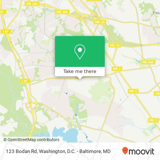 Mapa de 123 Bodan Rd, Millersville, MD 21108