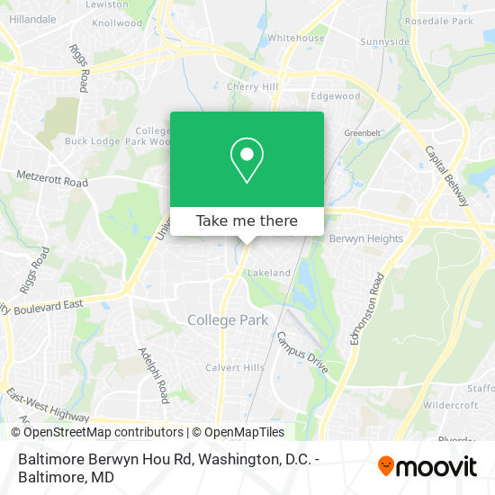 Mapa de Baltimore Berwyn Hou Rd