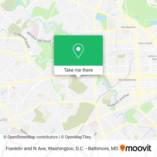 Franklin and N Ave map