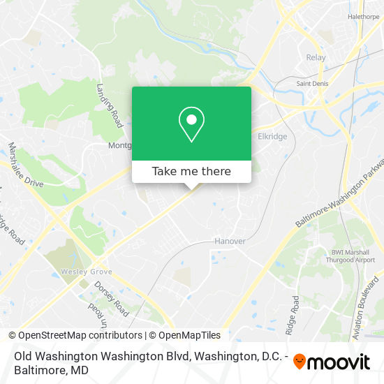 Mapa de Old Washington Washington Blvd