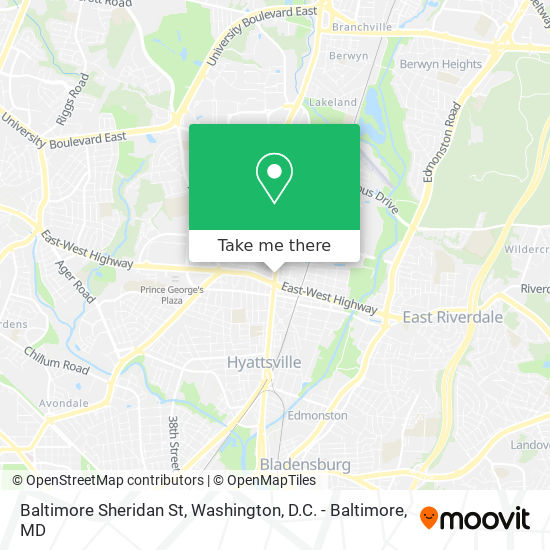 Mapa de Baltimore Sheridan St