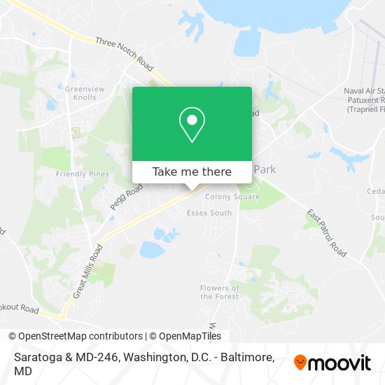 Saratoga & MD-246 map